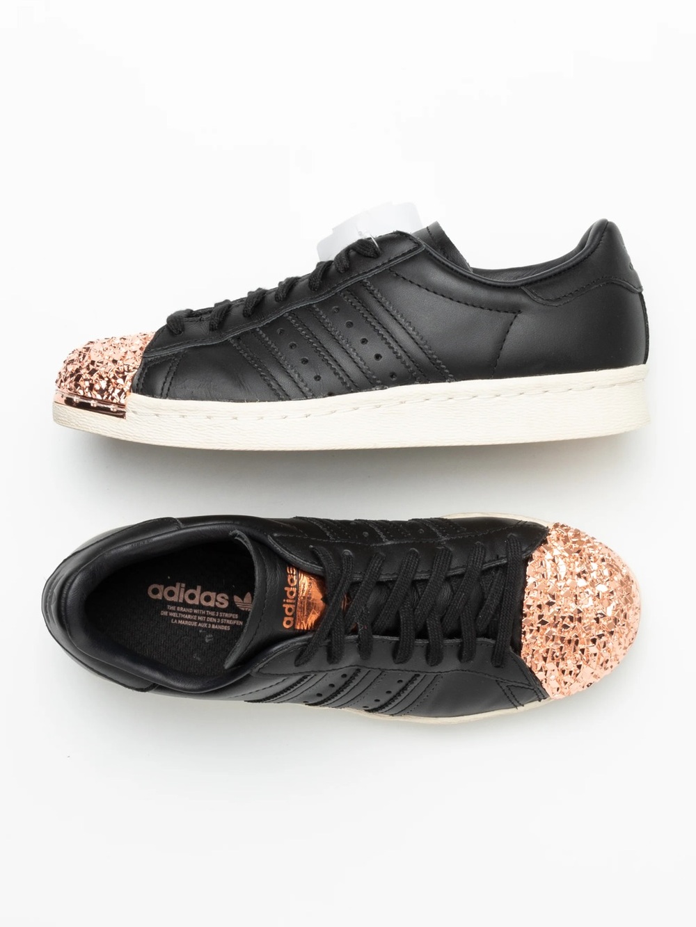 Adidas Superstar 80s 3D Black Copper Gold Metal Toe Shoes 6
